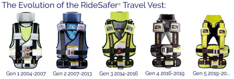 ridesafer travel vest car seat evolution